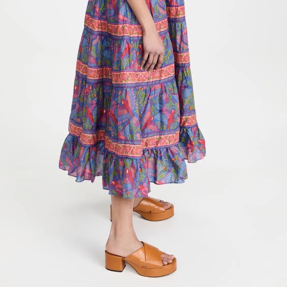 Farm Rio Full length Blue Print Dress - Picture 9 of 11